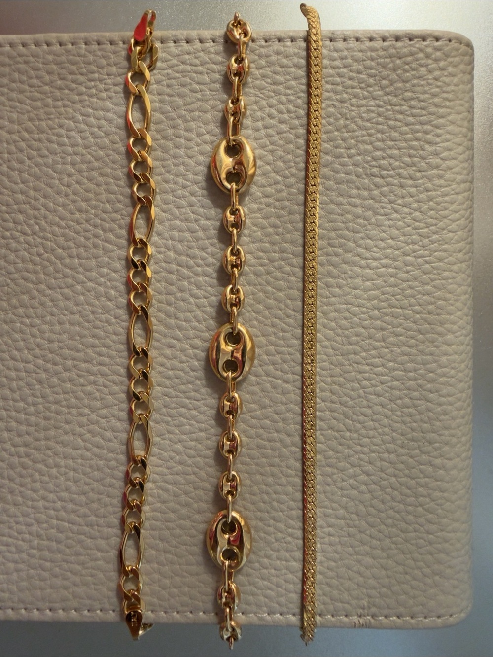 Bundle of 3 925 Sterling Silver Gold Plated Bracelets
